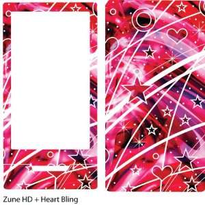   Heart Bling Design Protective Skin for Microsoft Zune HD Electronics