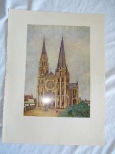Vintage Maurice Utrillo Plate Eleven Chartres 3662  