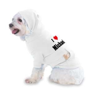   Michael Hooded T Shirt for Dog or Cat X Small (XS) White