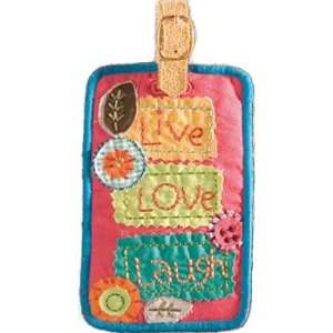  Live Love Laugh Embellished Luggage Tag