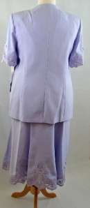 New Woman Lilac Nina Massini Plus Size Three Piece Skirt Suit Size 22 