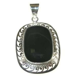  Onyx and Sterling Silver Pendant