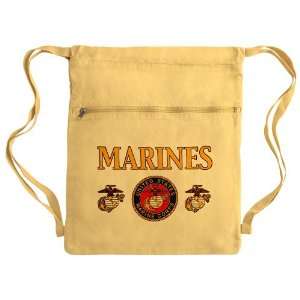 Messenger Bag Sack Pack Yellow Marines United States Marine Corps Seal