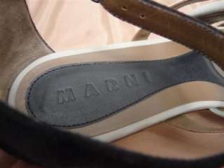 NIB MARNI leather flats shoes sandals 38.5/8.5; 38/8  