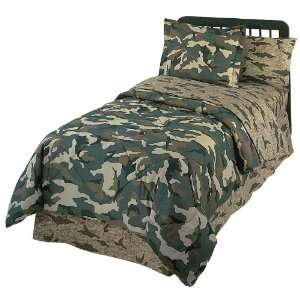 Boys Boot Camp Green Camo Print Bed in a Bag Set