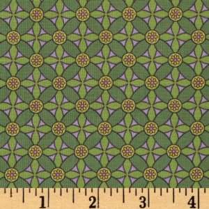  44 Wide SoHo Tile Green Fabric By The Yard Arts, Crafts 