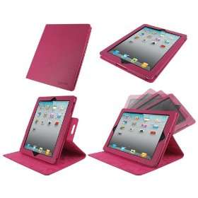  rooCASE Dual View Multi Angle (Magenta) Genuine Leather 