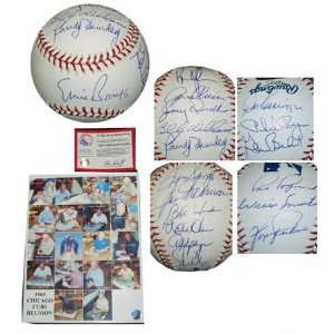  1969 Chicago Cubs Team Signed Baseball with 18 Signatures 