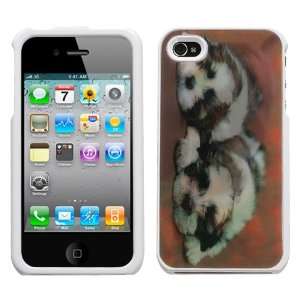  iPhone 4 , Illusion Puppies (002/White) Phone Protector 