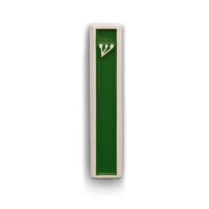  White Concrete Mezuzah Shin in Color   Green Everything 