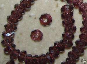 ROSE Crystal INTERCHANGEABLE European LG Hole Beads (2)  