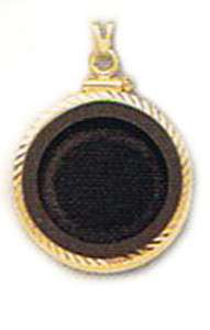   bezel with Onyx insert for 1/10 Canadian Maple Leaf gold coin  