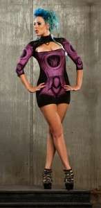   Intelligence high neck mini dress XL goth gothic cyber pink  