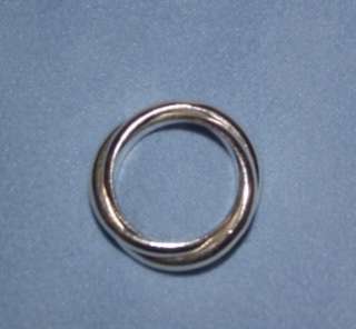 Solid Sterling Silver 3 Intertwined Bands Ring 925 NEW 7.4 Grams 