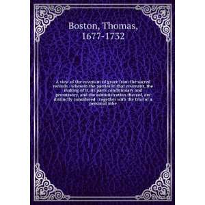  with the trial of a personal inbe Thomas, 1677 1732 Boston Books