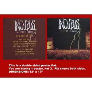  INCUBUS Alive at Red Rocks 12x12 Poster Flat Everything 