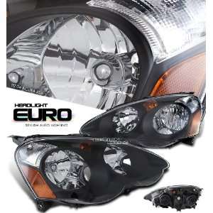  02 04 Acura RSX Black Headlight 