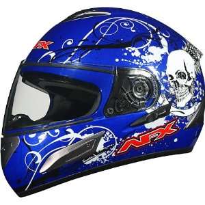  AFX FX 100 Full Face Motorcycle Helmet w/Inner Shield Blue 