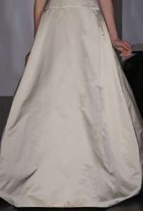   M589 Isabella Ivory Silk Satin Strapless Couture Wedding Dress  