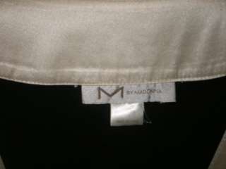 by MADONNA for H&M Kimono 100% silk Dress Black White 12  