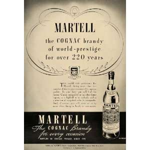  1936 Ad Park Tilford Imports Martell Cognac Brandy 