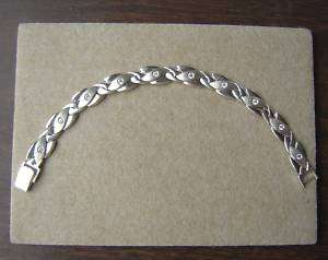 925 Sterling Silver & Zirconia Link Tennis Bracelet  
