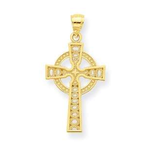  10k Yellow Gold Iona Cross Religious Pendant 1.18 gr 