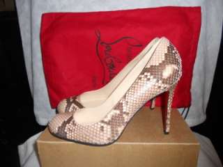   Louboutin Simple Pump 100 Python Lucido Shoes Heels Pink 41.5 11.5 NEW