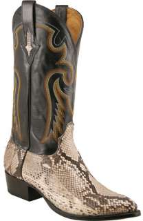 Lucchese Mens Genuine Python Belly Cowboy Western Boots Natural M3039 