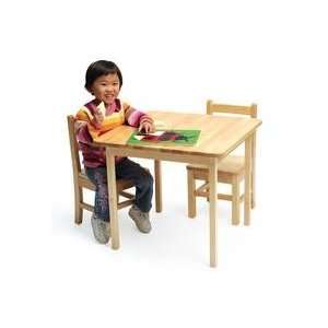  24 x 24 Solid Maple Table and Chair Set