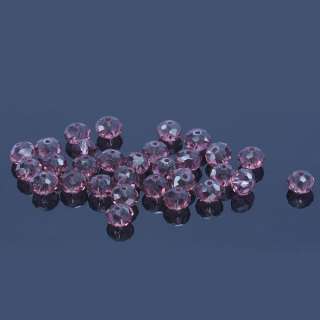   72pcs Glass Jelly Crystal Spacer loose Beads Findings 9 Colors Choose