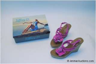 Jeffrey D. Womens Wedge Sandals Mayaite3 Purple 6.5 BNIB  