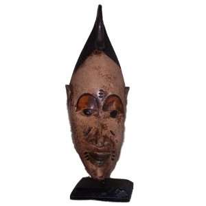   Mask 5 on Stand Africa Ivory Coast Carved Wood