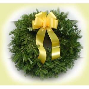  Yellow Ribbon Tribute Balsam Fir Fresh Wreath   24in 