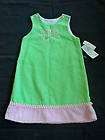 NWT CHABRE GIRLS 6X LIME CORD CHENILLE GFM DRESS 2700