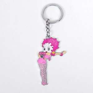  Betty Boop Keychain Key Ring Charm Figurine Pink Office 