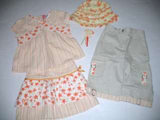 Gymboree Wildflower Fields Tiger Lily Shirt Skirt Capri Pants Hat 
