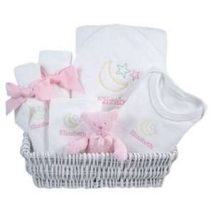  pink lullaby   personalized luxury layette basket Baby