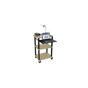  H. Wilson Presentation Cart with Open Shelves and Pull Out 