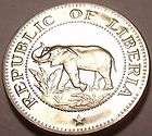 RARE PROOF LIBERIA 1970 5 CENTS~MINTAGE 3,464~ELEPHANT COIN~FREE 