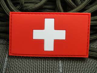JTG Mini Swiss National Flag PVC/RUBBER 3D Velcro Patch ill Gear 