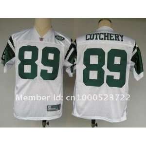   new york jets #89 jerricho cotchery white football jersey 