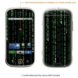  Protective Decal Skin Sticker for T mobile Motorola CLIQ 