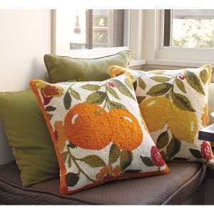  Veranda Citrus Wool Collection   Orange Pillow