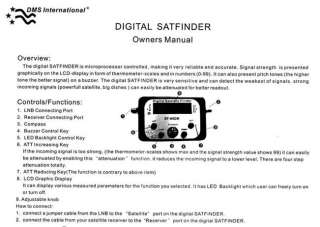 DIGITAL SATELLITE SIGNAL METER FINDER DISHNETWORK DIRECTV FTA + POWER 