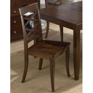 Jofran Double X Wood Side Chair in Bavarian Cherry Finish (Set of 2)