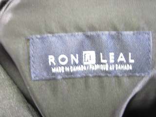RON LEAL Black Wool Button Down Shirt Dress Sz 10  