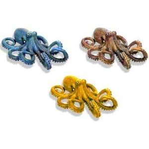 Resin Ornament   Small Octopus Asst 3pk