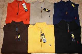 NWT NEW $115 Mens Polo Ralph Lauren Half Zip Sweater S M L XL 2XL 