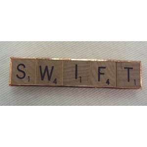  SWIFT Magnet from Scrabble Tile Tiles Copper Tape 